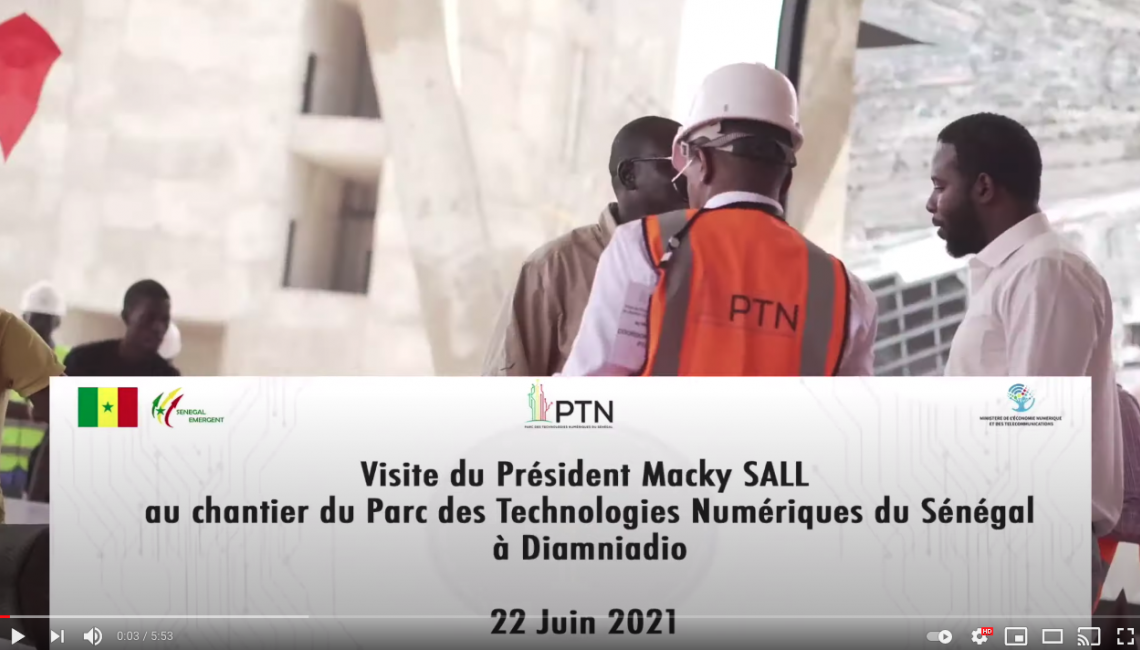 Visite du Président Macky SALL au Parc des Technologies Numériques du Sénégal à Diamniadio